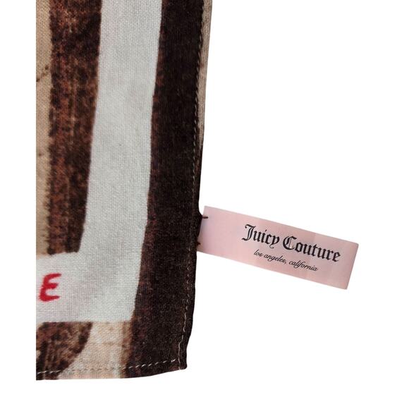 Juicy Couture Y2K Beach Scarf | Peace Love Sandy Feet | Retro Summer Vibes |Silk - Picture 4 of 8